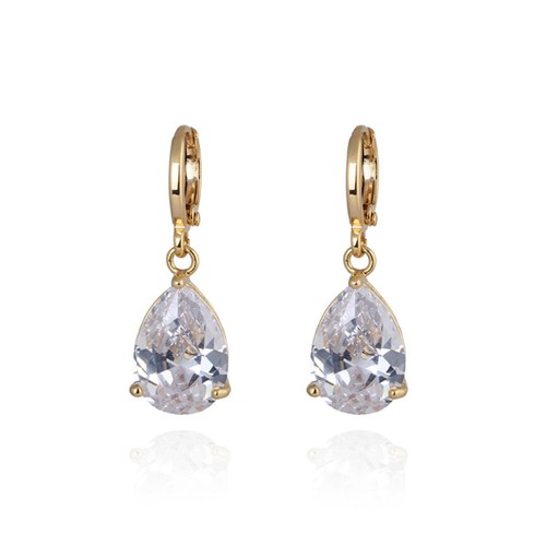 Bellas colgadores multicolor aretes real oro 750//18 quilates dorado 1a