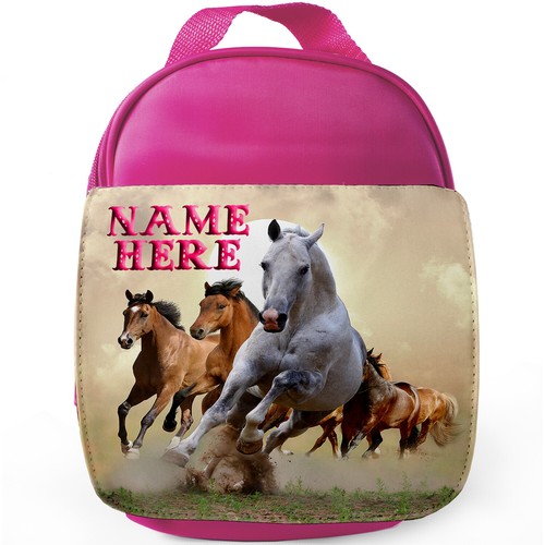 Cheval Sac-repas École Enfants Filles Isotherme Rose Personnalisé Mignon ST084
