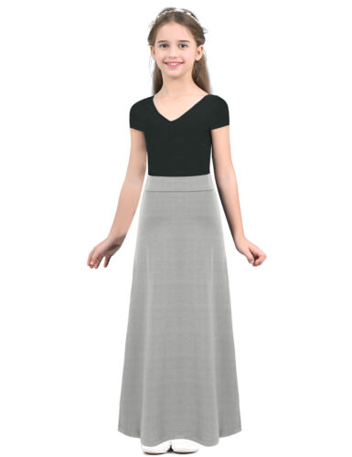 Girls Maxi Pleated Full Circle Skirt Celebration Liturgical Party Dance Dress