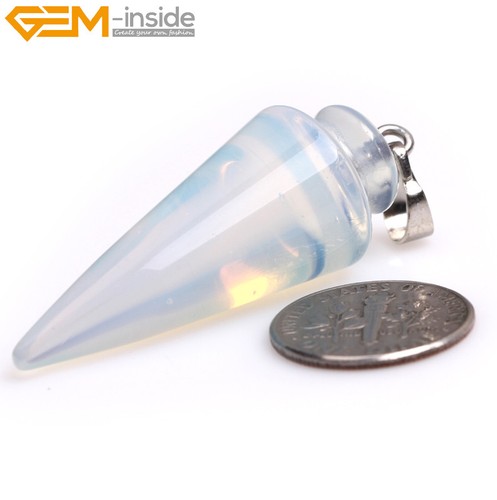 16x41mm naturel avec charkra Collier Pendentif Bijoux Avec Chaîne Pour Femme Homme