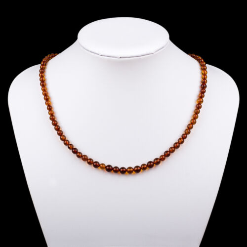 Natural Baltic Amber Adult Round  Beads Necklace in any Color You Choose