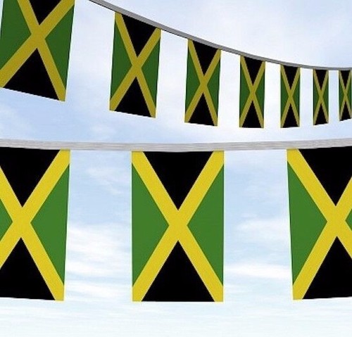 20 Metres Jamaica Jamaican Caribbean Roots Rasta Flag Bunting