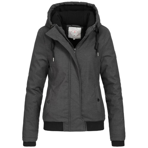 Azuonda Donna Giacca transizione giacca parka leggermente foderato Cappuccio XS-XXL az99