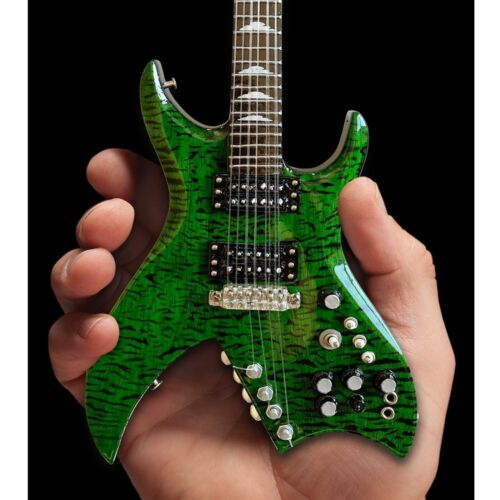 SLASH Guns N/' Roses B.C Rich Bich Green Mini Guitar Model Replica Gift Figurine