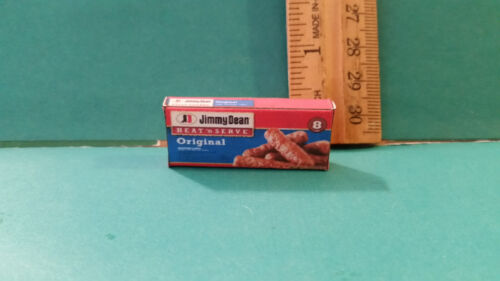 Barbie 1:6 Kitchen Food Miniature Handmade Box of Breakfast Sausage Links