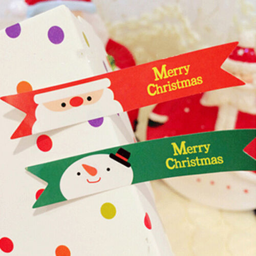 36X Merry Christmas Santa Stickers Seal Label DIY Cardmaking Scrapbooking Z.zh
