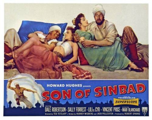 Son Of Sinbad Lobby Card Dale Robertson Sally Forrest Vincent Price