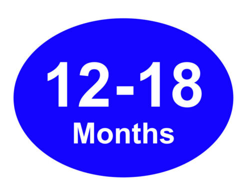 3-6 Months Coloured Baby /& Childrens Clothes Size Stickers Sticky Labels
