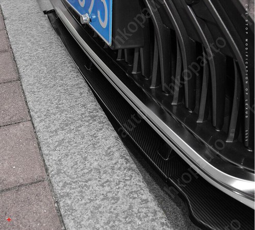 For 2019 Lexus ES 350 300h Carbon Fiber Front Bumper Front Lip Cover Trim 3PCS