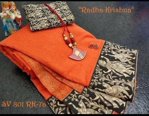Designer Bollywood saree indian pakistani COTTON silk sari FANCY TRADITIONAL MA 