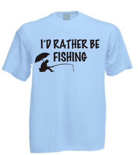 I/'D RATHER BE FISHING T-SHIRT tackle carp pike rod reel masterbait equipment