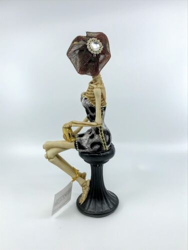 Mark Roberts Halloween Fall Decor; Glittering Fashion Skeleton 10/" 60-65704B