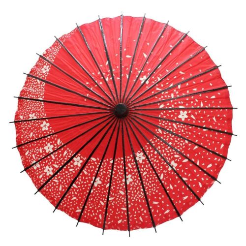 Japanese paper umbrella;ODORIGASA SAKURA FUBUKI red bamboo from japan