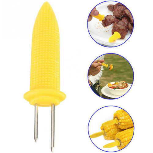 Safe Corn on the Cob Holders Skewers Needle Prongs Fork Picks Kitchen BBQ X6Q7 