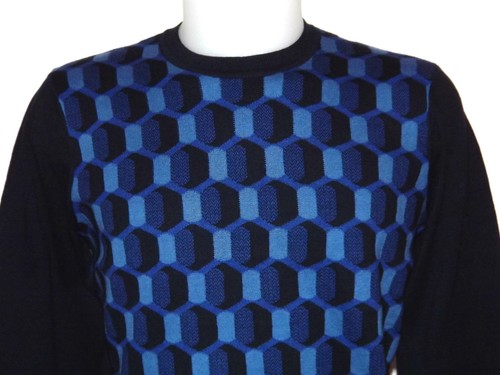 Discount 50/% ben Sherman Crewneck Shirt Cotton Me11748 XS XL Circular Geo Jumper