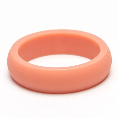 ROSE GOLD SILICONE WEDDING BAND//WORKOUT RING FOR WOMEN-GIRLS RINGS FOR GYM