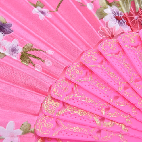 Dance Wedding Party Lace Silk Folding Hand Held Flower Pattern Fan FO 