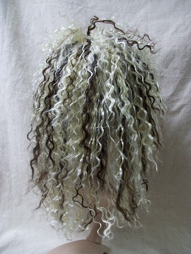 Blonde Brown Crimped Wig Heavy Metal Rocker RockStar Headbanger 80s 90 VooDoo
