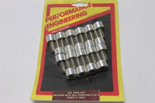 PERFORMANCE-ENGINEERING-Oil-Pan-Bolt-Kit-ALUM-Dodge-Mopar-Pontiac-V8-Bolts-NEW