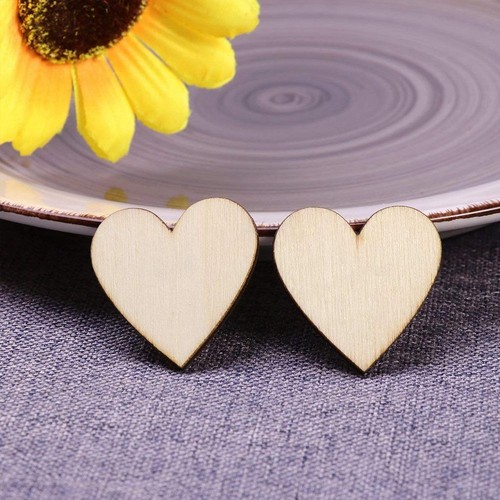 1pack Rustikale Holz Liebe Herz Holz Stück Chip Hochzeit Tisch Scatter Mix