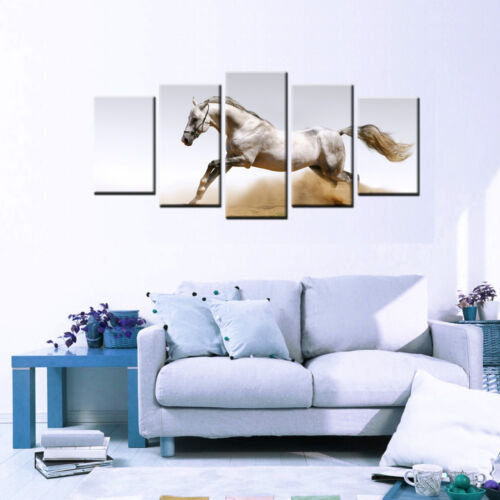 Print on Canvas Living Room Running Horse Wall Art Canvas Painting-5pcs-No Frame 