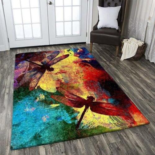 Dragonfly Rug Decorative Floor Mat Carpet Rug 