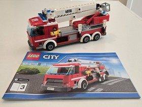 LEGO 60110 City Fire Station w/ Instructions and Box - near complete, pls read