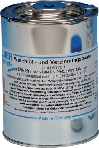 Felder Weichlötverzinnungspaste S-Sn97Cu3 Schmelzb 230-250Grad Paste Löten