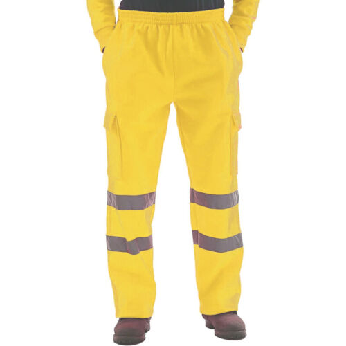 Hi Viz Vis Mens Waterproof Trousers High Visibility Reflective Safety Work Pants 