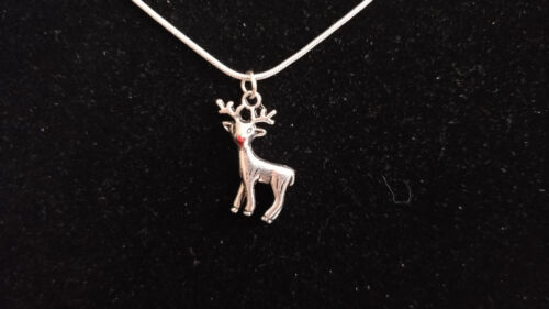 17" 925 Sterling Silver Christmas XMAS Reindeer Santa Necklace *SPECIAL OFFER* 