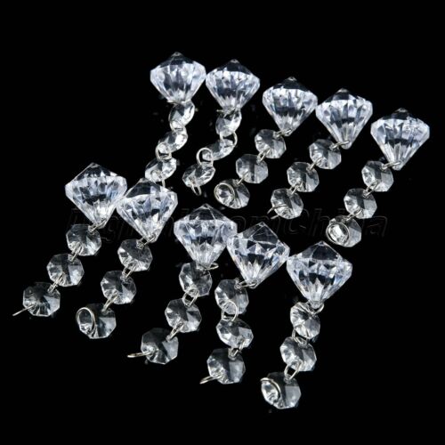 New Acrylic Garland Diamond Crystal Bead Pendant Chandelier Wedding Decor D57F1C