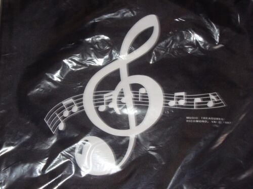 MUSIC Tote Bag Nylon BLACK 14/" X 13/" Great MUSIC Gift Students Brand  NEW