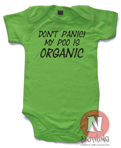 Naughtees Clothing Ne Panic Mon Poo's Organique Dors-Bien Body de Bébé Babyvest 