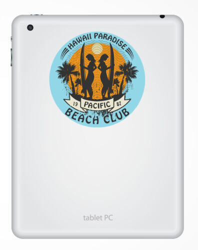 2 x hawaii surf Autocollant Vinyle de voyage iPad portable bagages plage Pacific fun # 4318