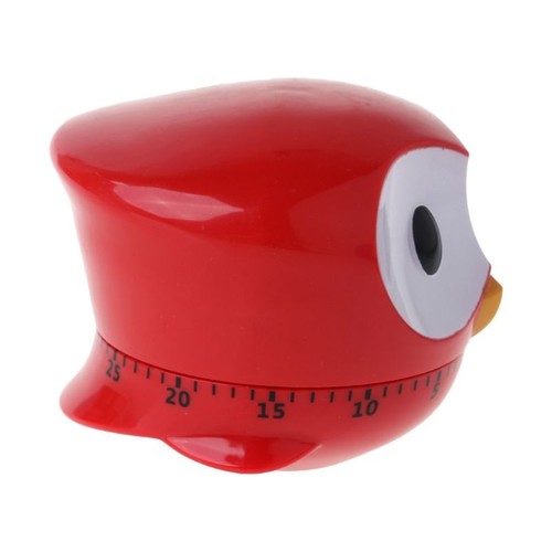 60 Minute Kitchen Timer Alarm Mechanical Owl Shaped Timer Clock Counting Tools