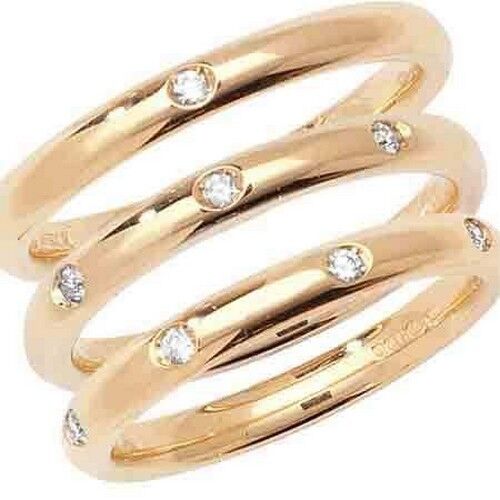 9ct or 18ct Yellow Gold Diamond Set Court Wedding Ring Widths 2.5mm to 4mm