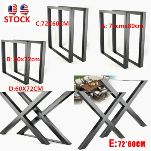 24/" 28/" Stainless Metal Table Legs U Sahpe X Shape for Dining Table Desk 2PC//Set