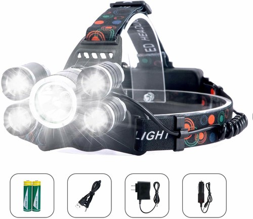Arzopa Flashlight Front Rechargeable LED High Power Helmet Carp Cycling Hunt