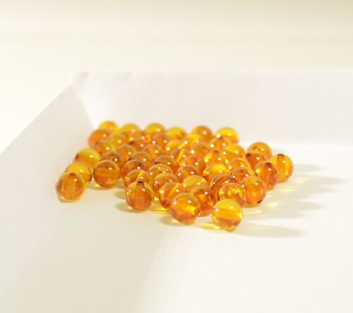 Details about  &nbsp;50 pcs 5,0 mm Natural Baltic Amber round drilled beads - amber supplies R011