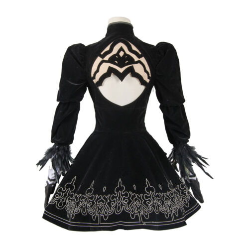 NieR:Automata 2B 2E YoRHa No 2 Type B/E Dress Cosplay Costume Outfit Suit Gown 