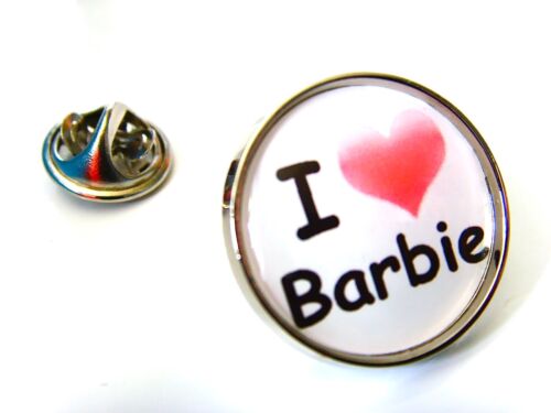 I LOVE BARBIE RETRO HEART LAPEL PIN BADGE TIE TACK GIFT 