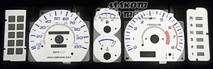 100 MPH EURO REVERSE GLOW GAUGES FITS 1992-1993 92 93 NISSAN PATHFINDER WHITE