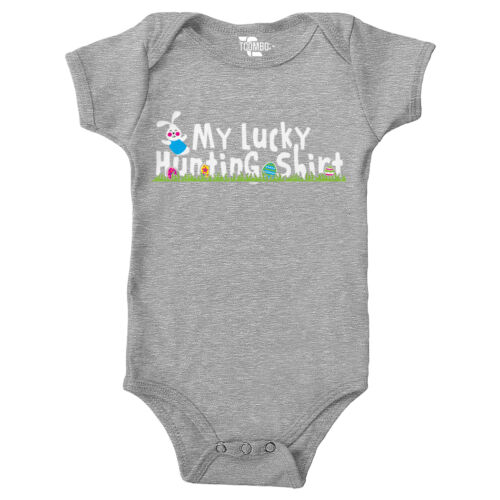 Easter Bunny Eggs Basket Infant Bodysuit My Lucky Hunting Shirt