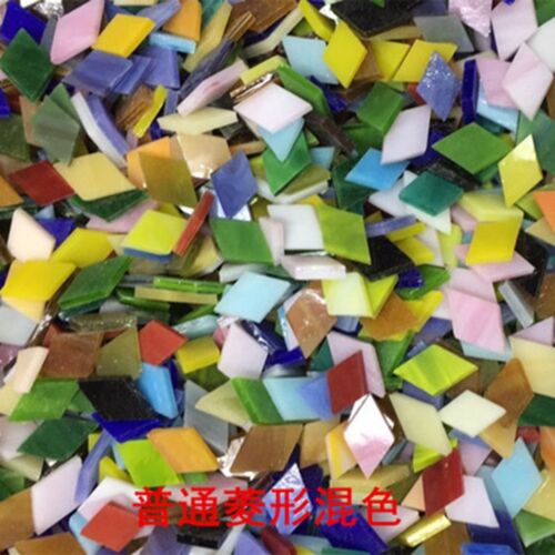 DIY Mosaic Handmade Material Mosaic Tiles triangle Mixed Color Mica glass New