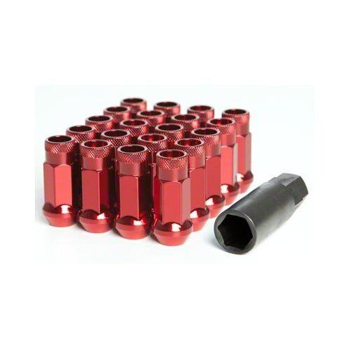 Muteki SR48 Tuner 48mm Extended Open Ended Lug Nuts Set 12x1.25 RED 20pc New 