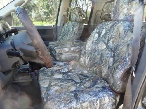 Front & Back Exact Seat Covers for 2006-2009 Dodge Ram 2500-3500 Camo Waterproof 