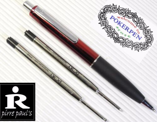 parker style refills BLUE PIRRE PAUL'S BP-525 ball point pen mj RED/ black+2 