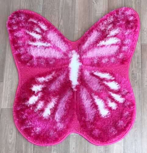 Butterfly Shape Girls Room Floor Mat Carpet Rug 80 x 80 cm