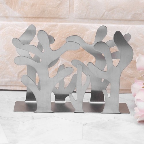 Stainless Steel Napkin Rack Box Dispenser Tissue Holder Plants Table Decoration