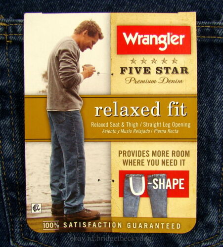 Wrangler Jeans RELAXED FIT New Mens Zipper Fly 30 31 32 33 34 35 36 38 40 42 NWT 